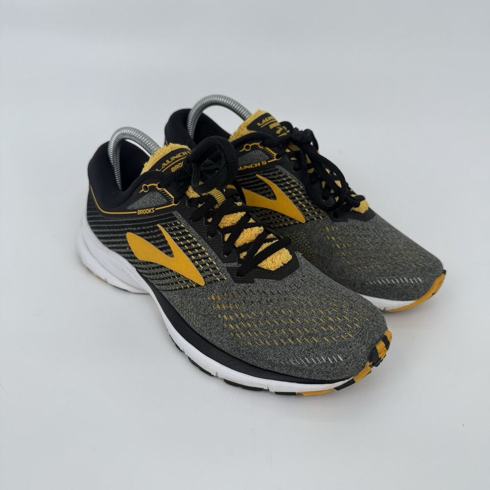 Brooks Launch 5 Pittsburgh Marathon Running Shoes Womens Sz 9 Yellow Black 2018
